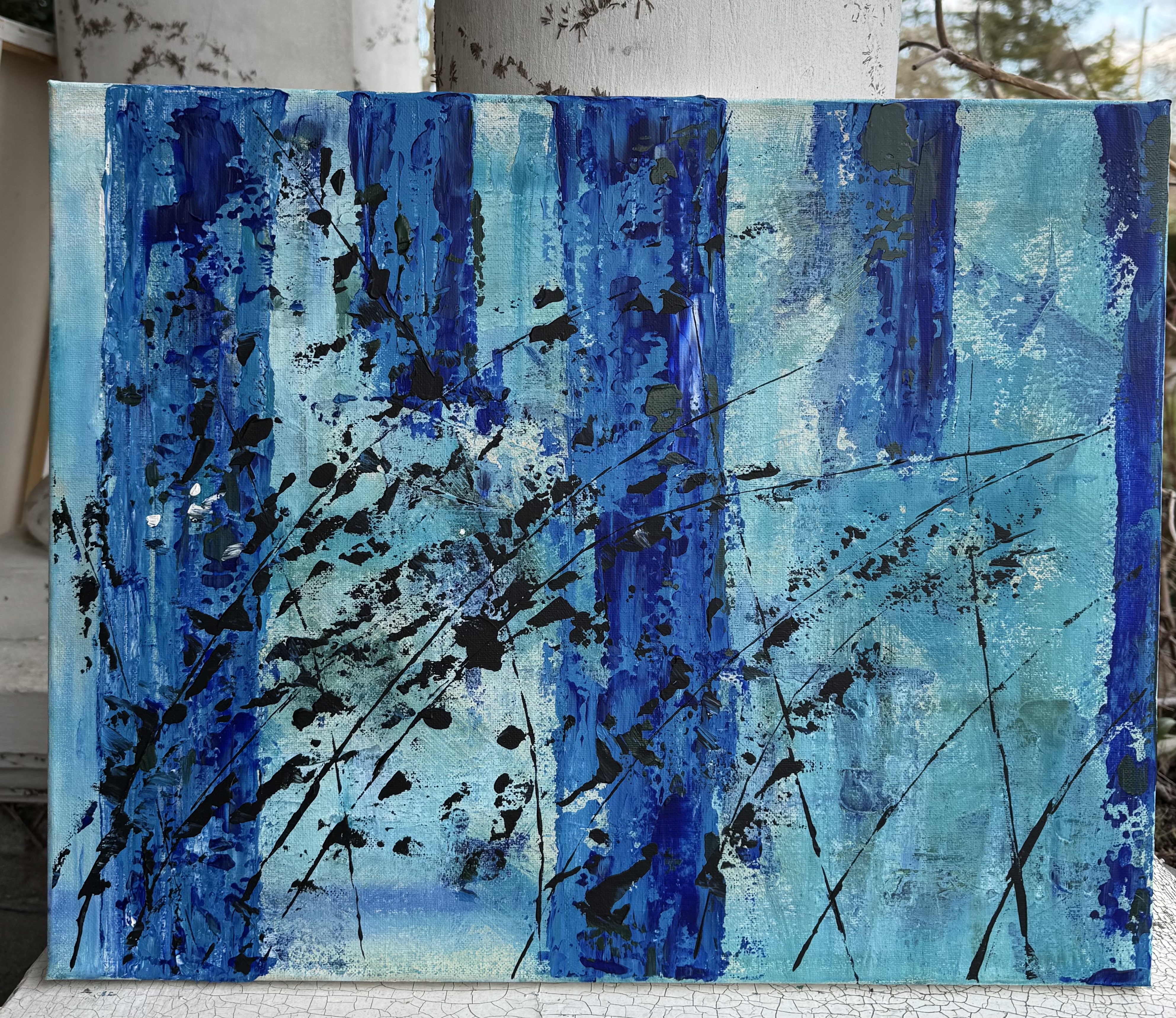 Blue Forest, 20 x 16 acrylic on canvas